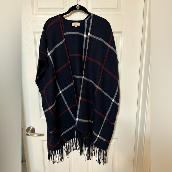 Ann Taylor Loft Outlet wrap one size navy shrug - Picture 1 of 4